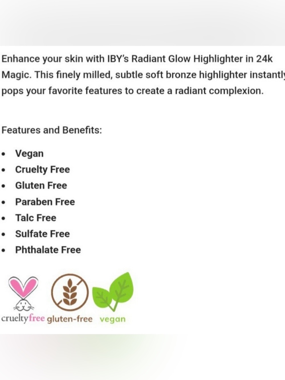 IBY Radiant Glow Highlight Hilite Powder — 24K Magic New in Box - Picture 6 of 6
